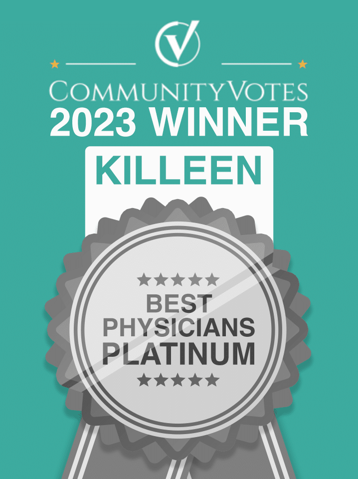 Killeen Community Votes Award — Best Physicians Platinum Award