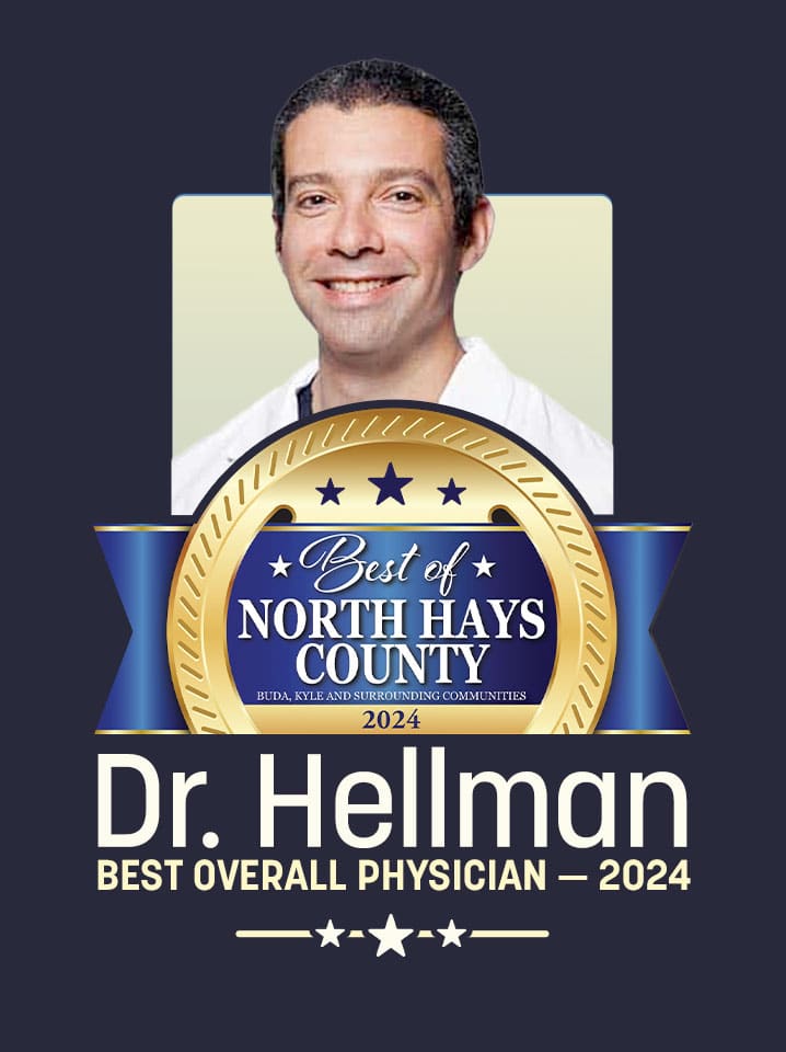 Best of North Hays County — Best Overall Physician for Dr. Hellman of Advanced Pain Care. Award for 2024